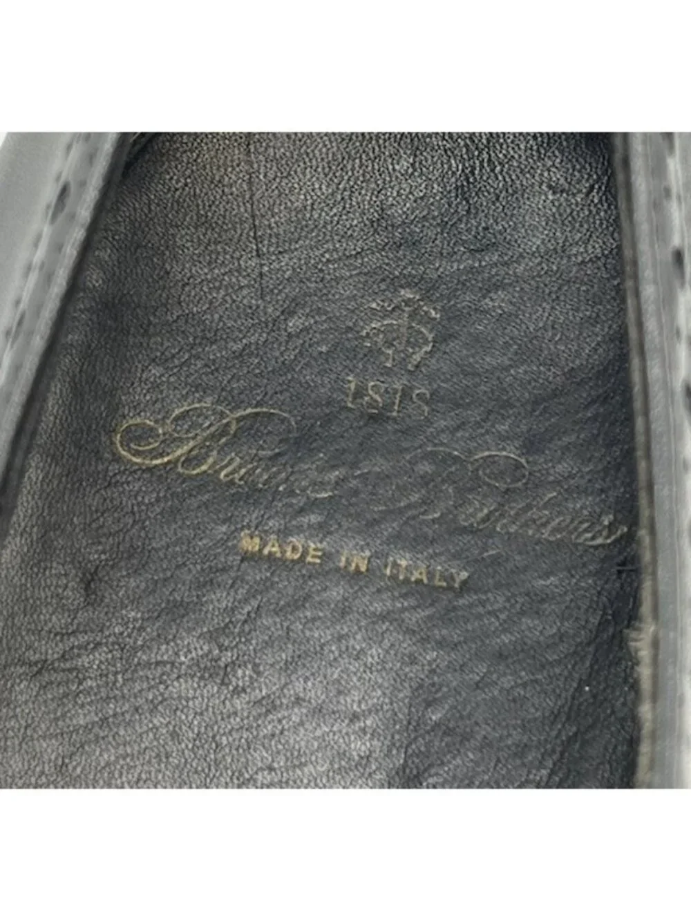 Brooks Brothers Wingtip Oxford Dress Shoes Black Leather Size 9 Made in Italy